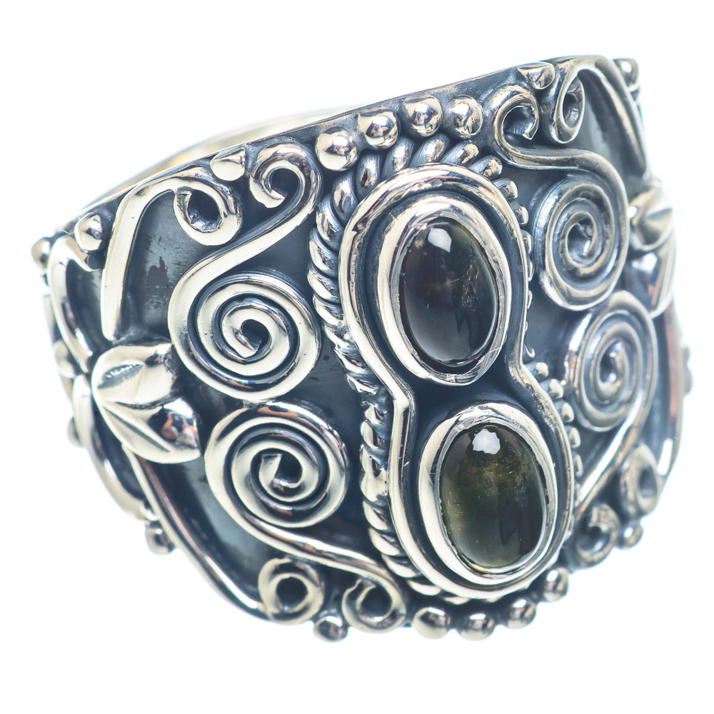 Green Tourmaline Rings handcrafted by Anasilvercos - RING72352
