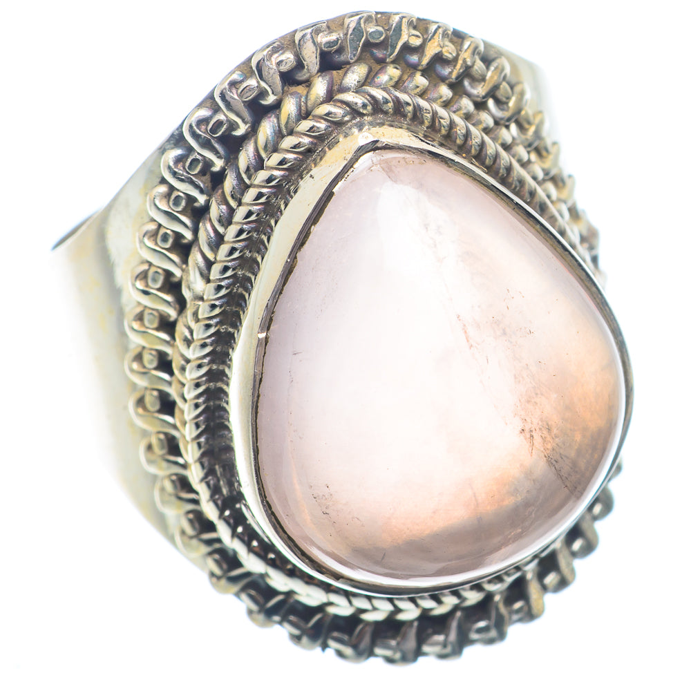 Rose Quartz Rings handcrafted by Anasilvercos - RING72361