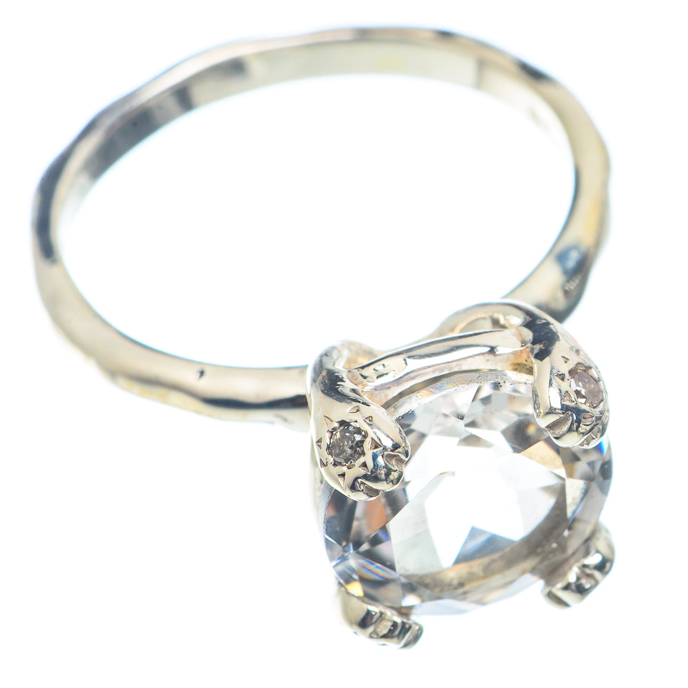 White Quartz Rings handcrafted by Anasilvercos - RING72373