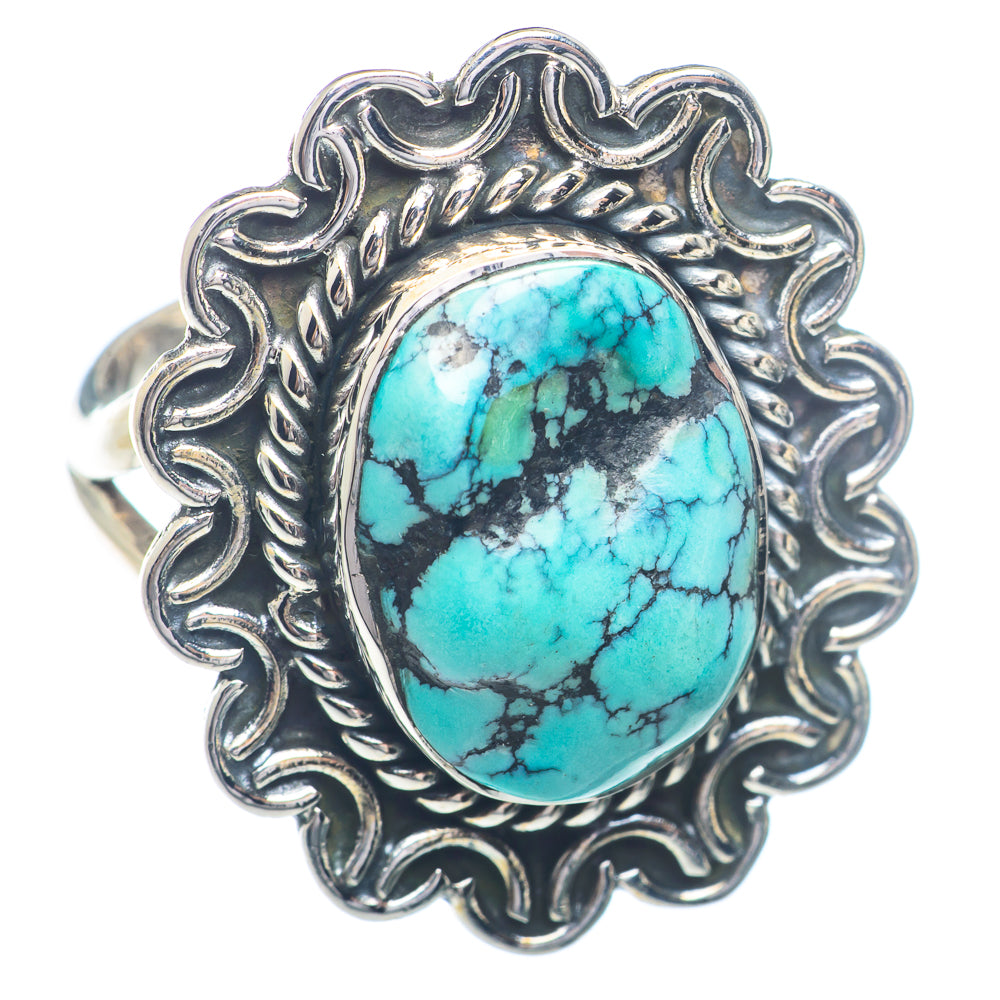 Tibetan Turquoise Rings handcrafted by Anasilvercos - RING72384