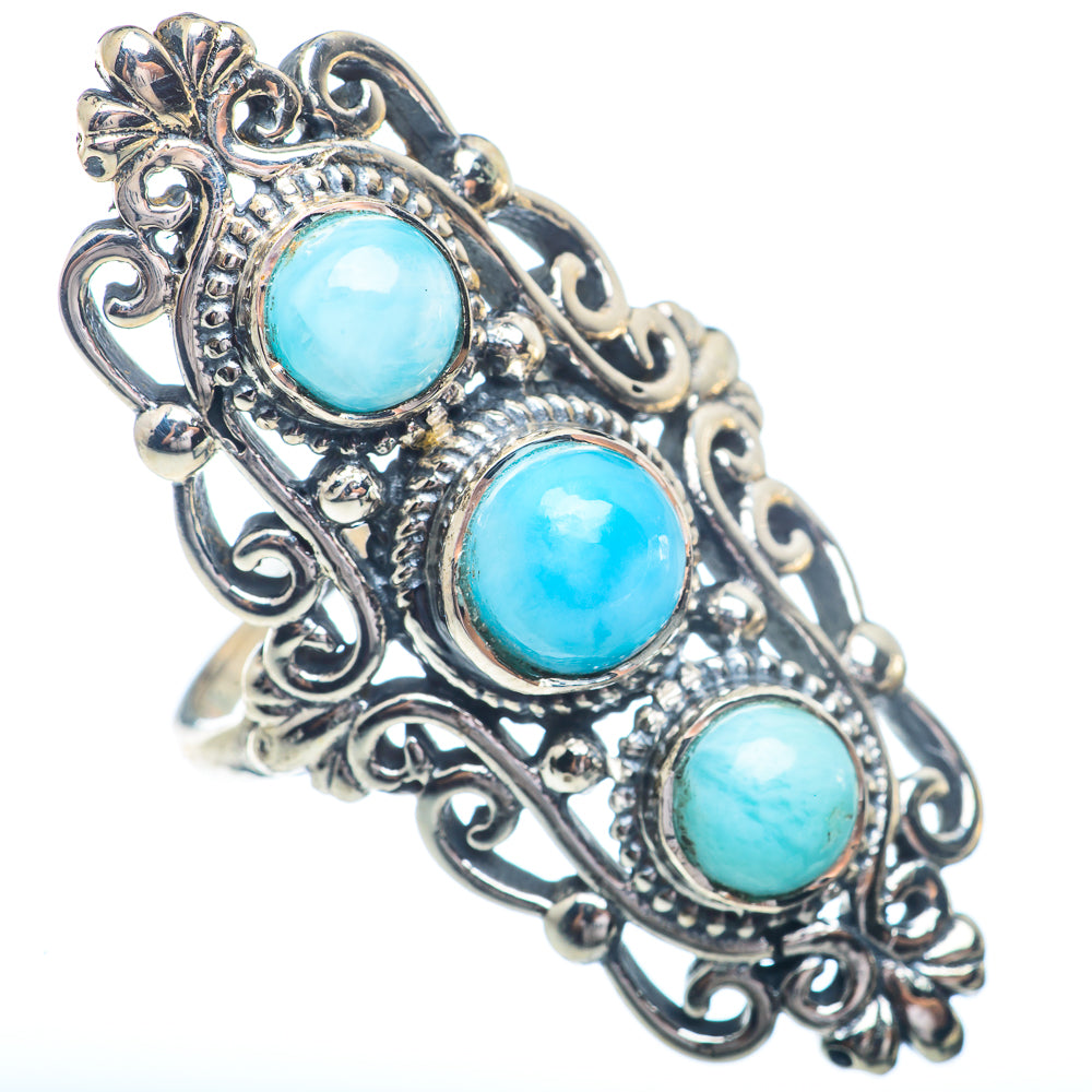 Larimar Rings handcrafted by Anasilvercos - RING72407