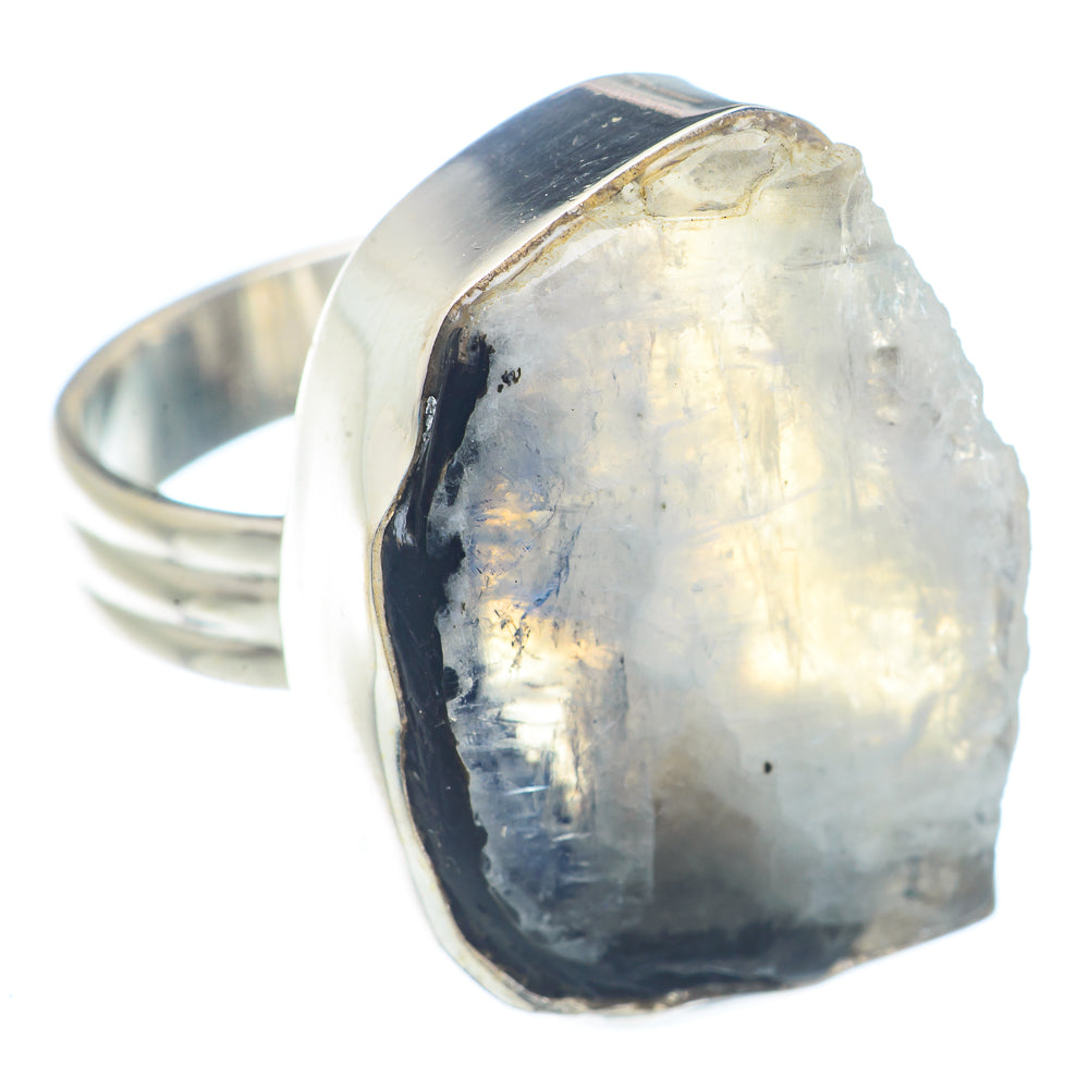 Rainbow Moonstone Rings handcrafted by Anasilvercos - RING72442