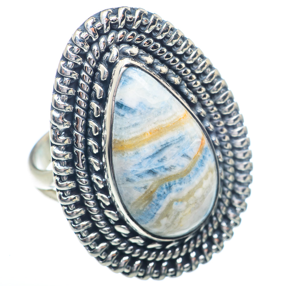 Blue Scheelite Rings handcrafted by Anasilvercos - RING72461