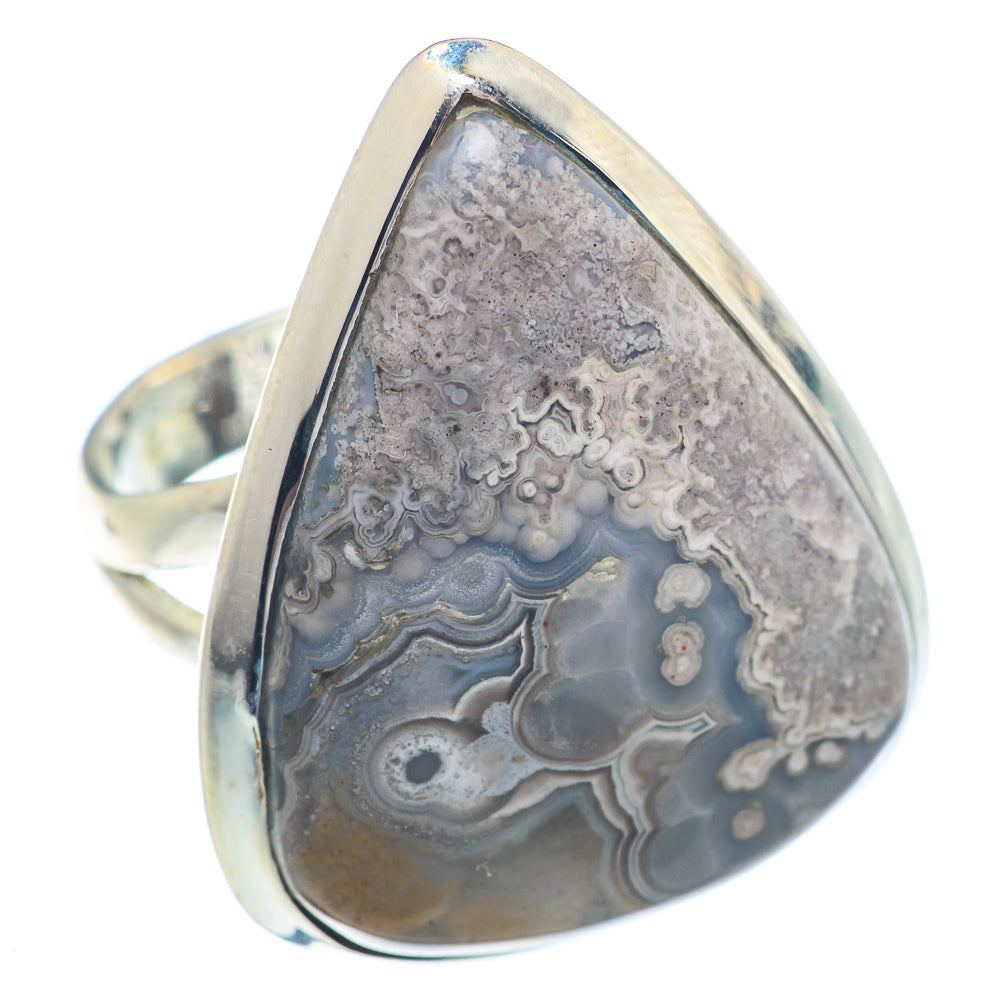 Laguna Lace Agate Rings handcrafted by Anasilvercos - RING72463