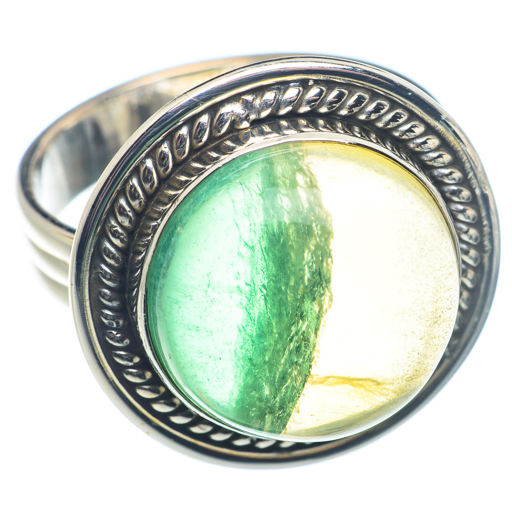 Green Fluorite Rings handcrafted by Anasilvercos - RING72477