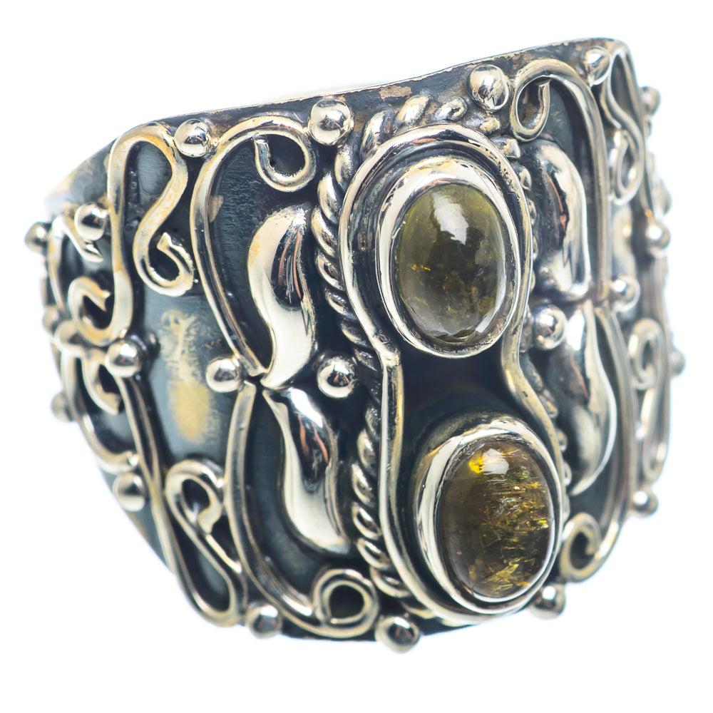 Green Tourmaline Rings handcrafted by Anasilvercos - RING72530
