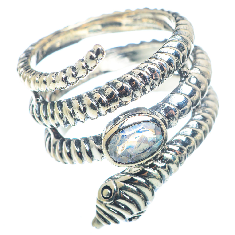 Rainbow Moonstone Rings handcrafted by Anasilvercos - RING72548