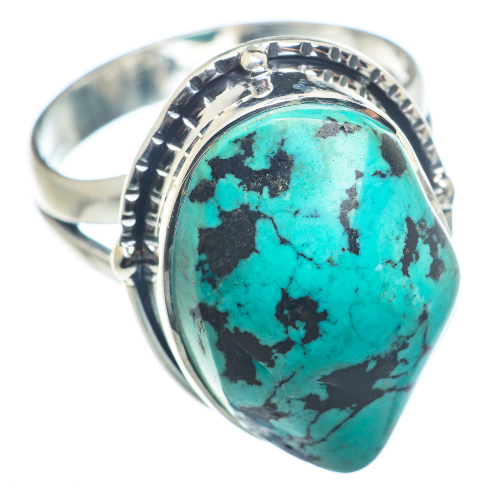 Tibetan Turquoise Rings handcrafted by Anasilvercos - RING72564