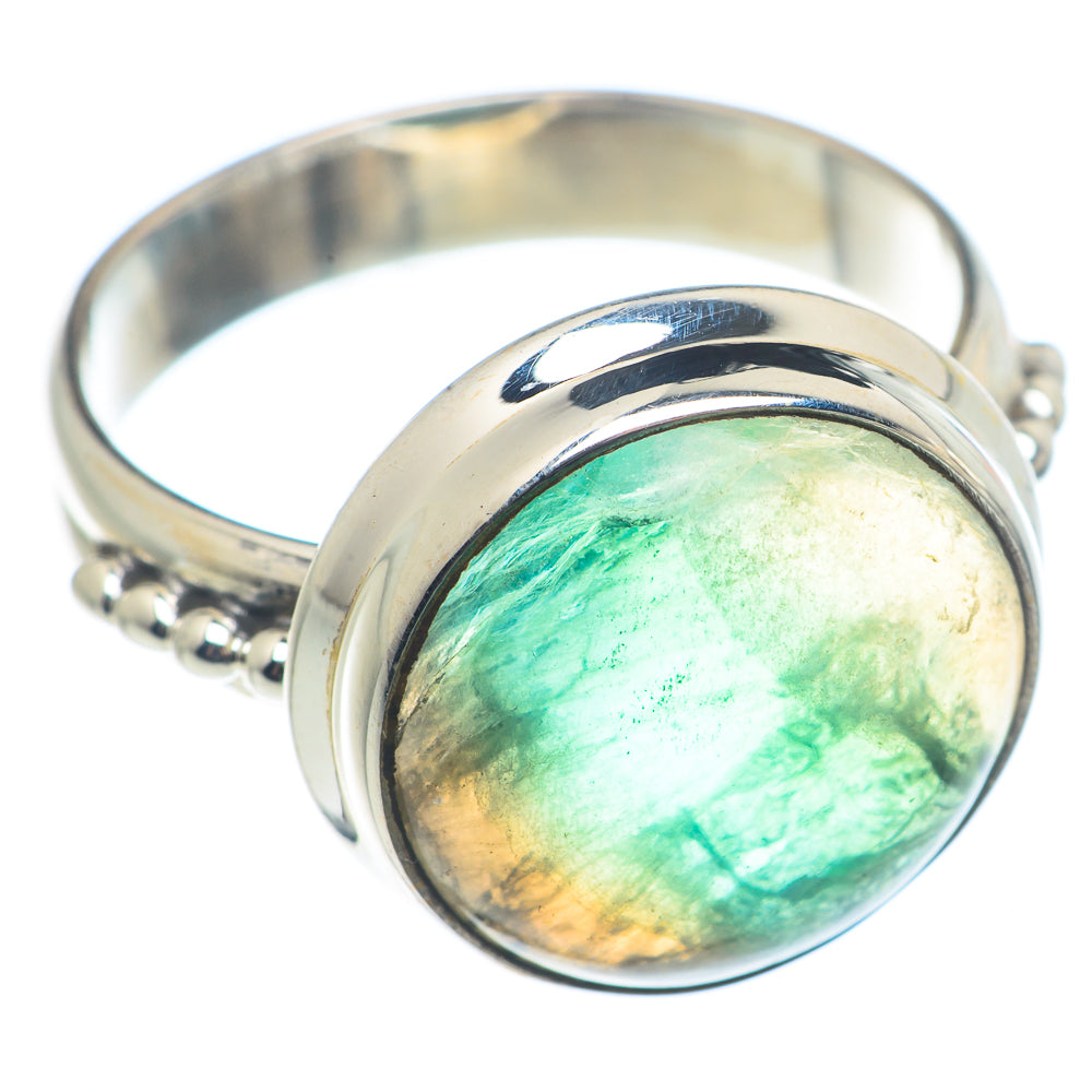 Green Fluorite Rings handcrafted by Anasilvercos - RING72565