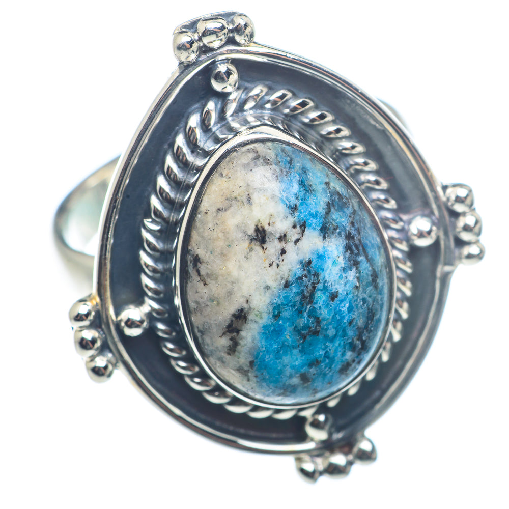 K2 Blue Azurite Rings handcrafted by Anasilvercos - RING72595