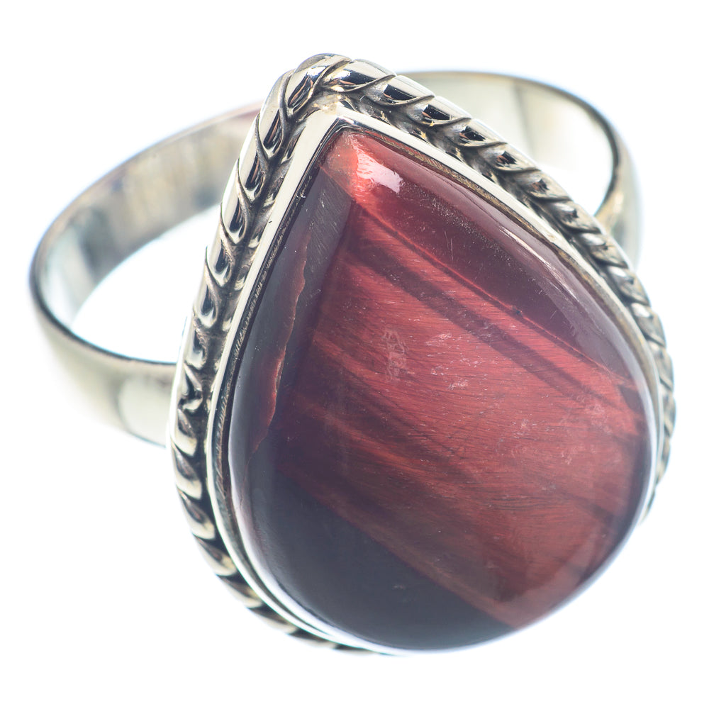 Red Tiger Eye Rings handcrafted by Anasilvercos - RING72610
