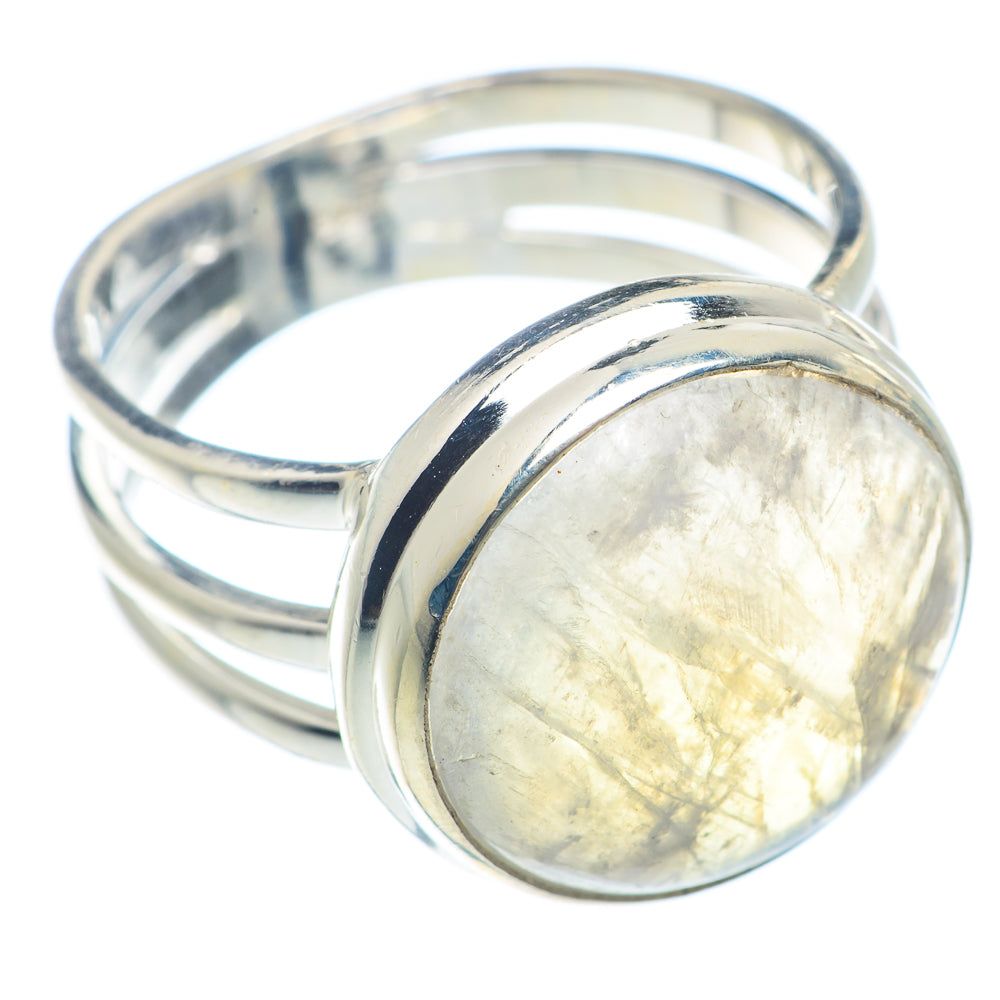 Rainbow Moonstone Rings handcrafted by Anasilvercos - RING72624