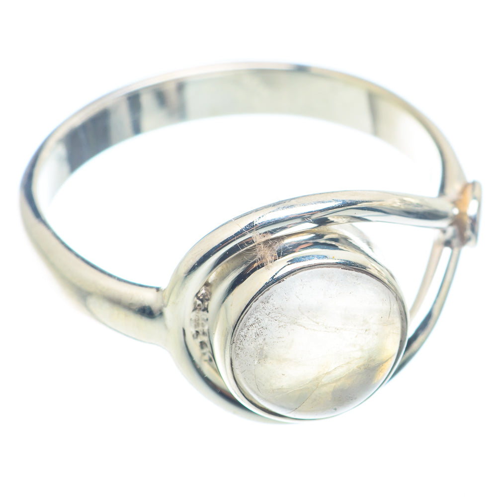 Rainbow Moonstone Rings handcrafted by Anasilvercos - RING72625