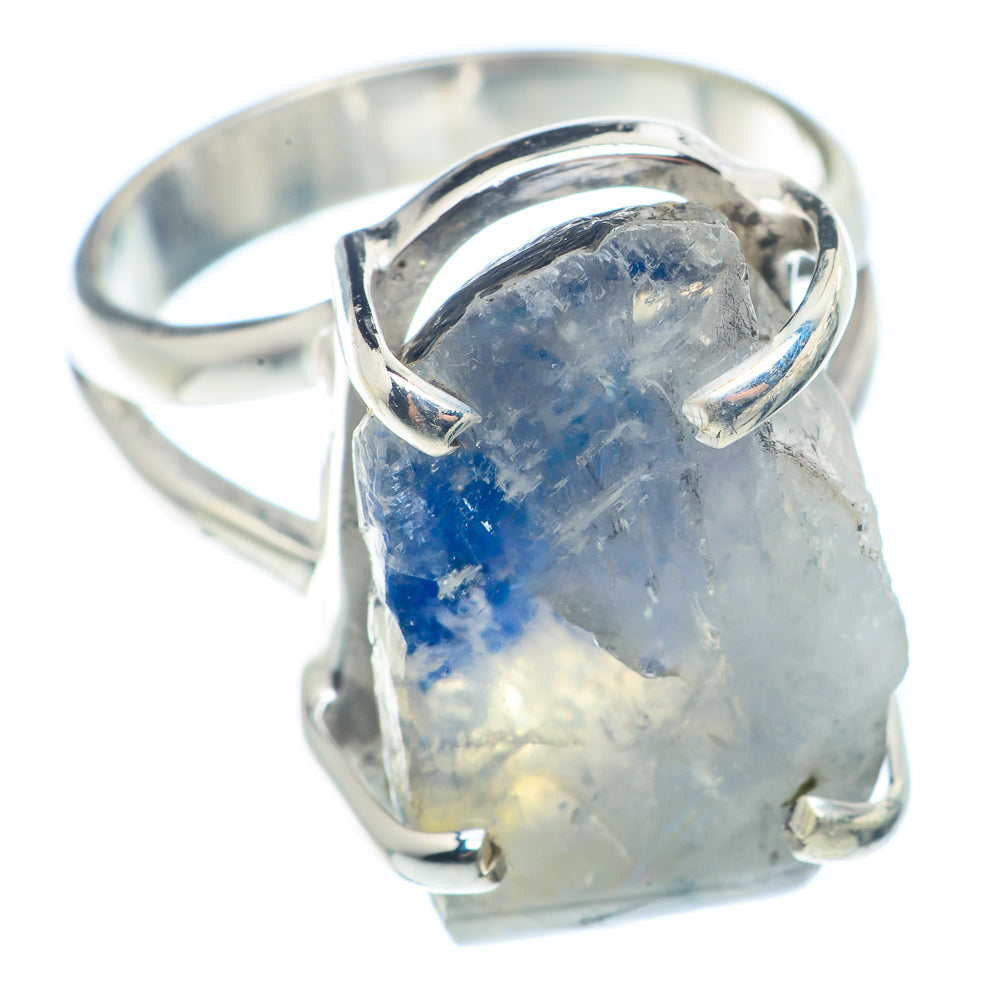 Rainbow Moonstone Rings handcrafted by Anasilvercos - RING72629