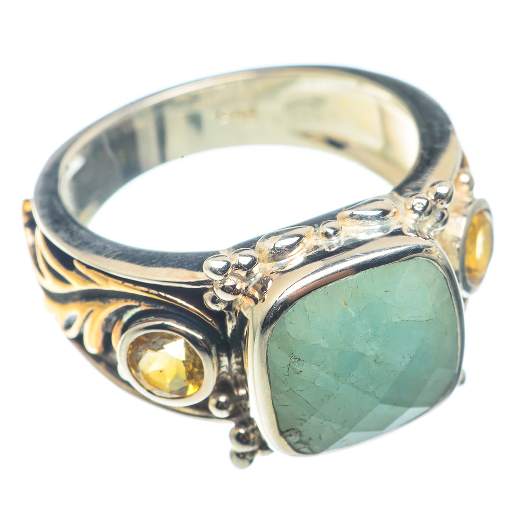 Peruvian Amazonite Rings handcrafted by Anasilvercos - RING72644
