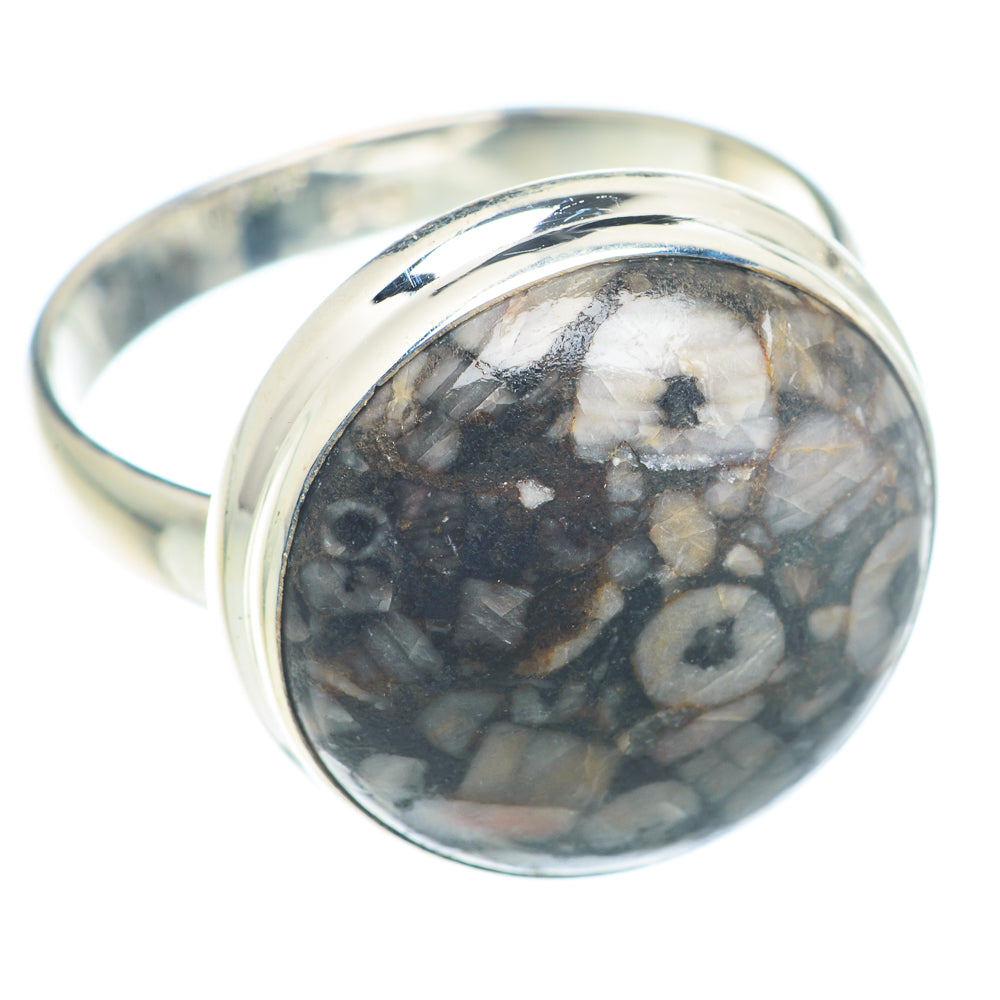 Crinoid Fossil Rings handcrafted by Anasilvercos - RING72648