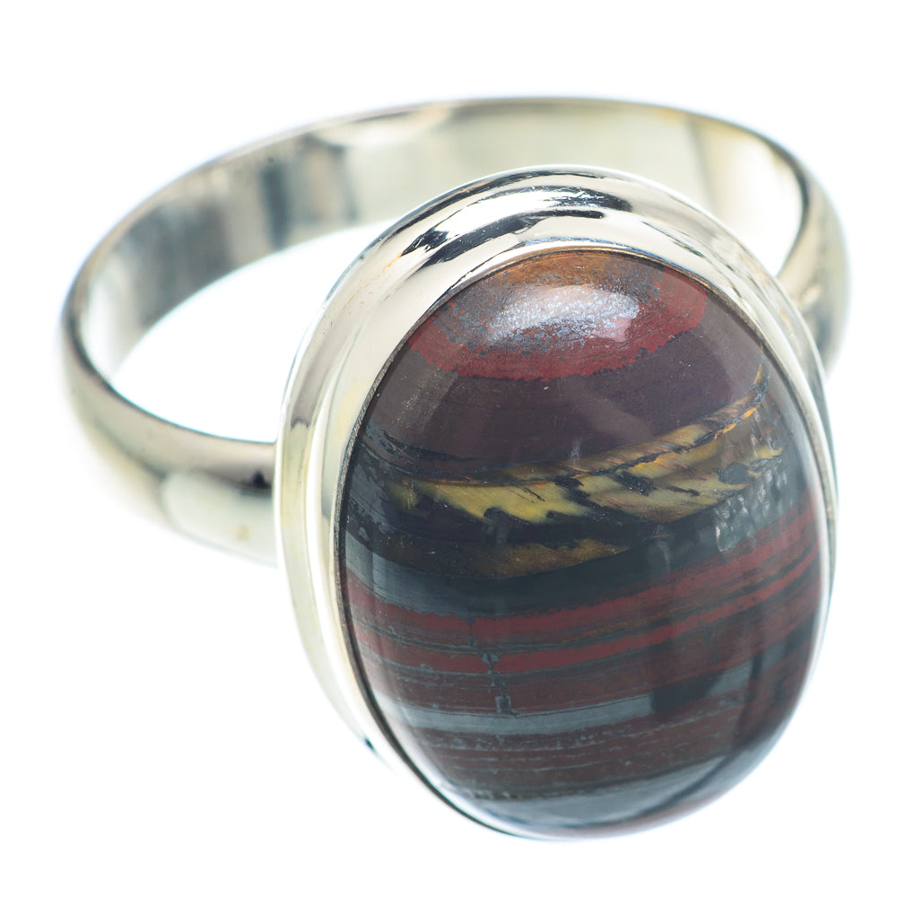 Red Tiger Iron Rings handcrafted by Anasilvercos - RING72650