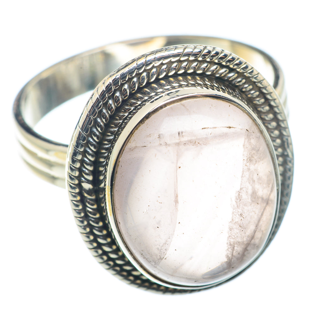 Rose Quartz Rings handcrafted by Anasilvercos - RING72654