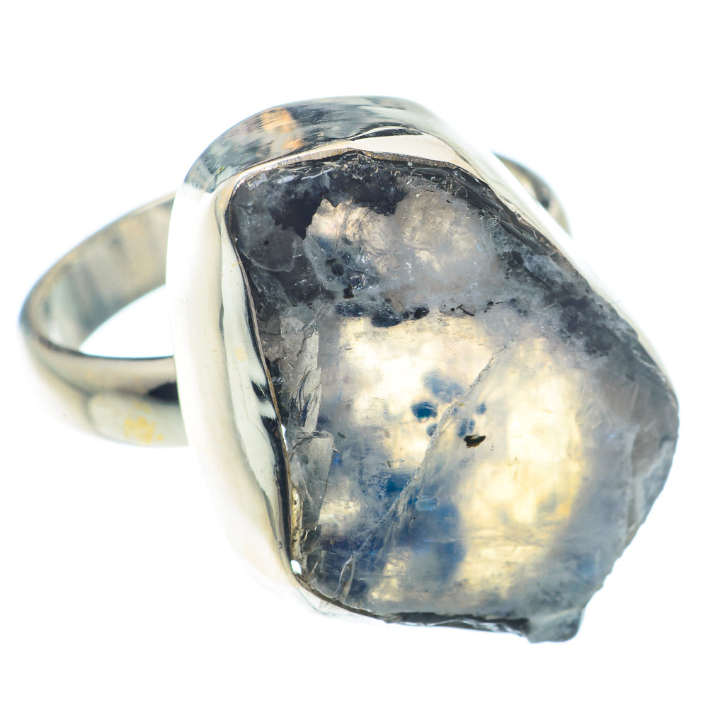 Rainbow Moonstone Rings handcrafted by Anasilvercos - RING72667