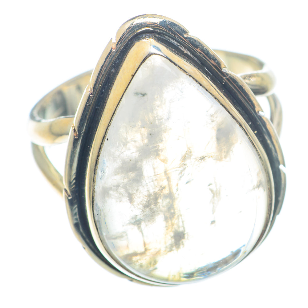 Rainbow Moonstone Rings handcrafted by Anasilvercos - RING72668