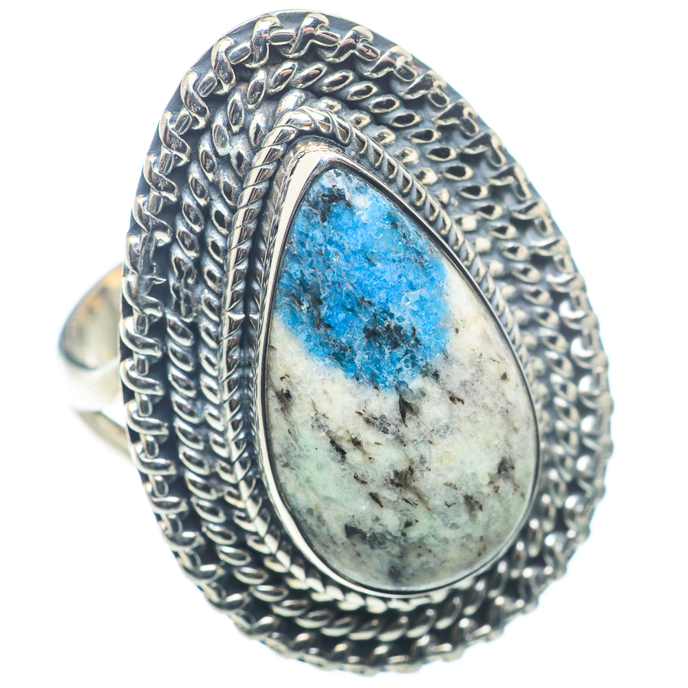 K2 Blue Azurite Rings handcrafted by Anasilvercos - RING72670 - Photo 2