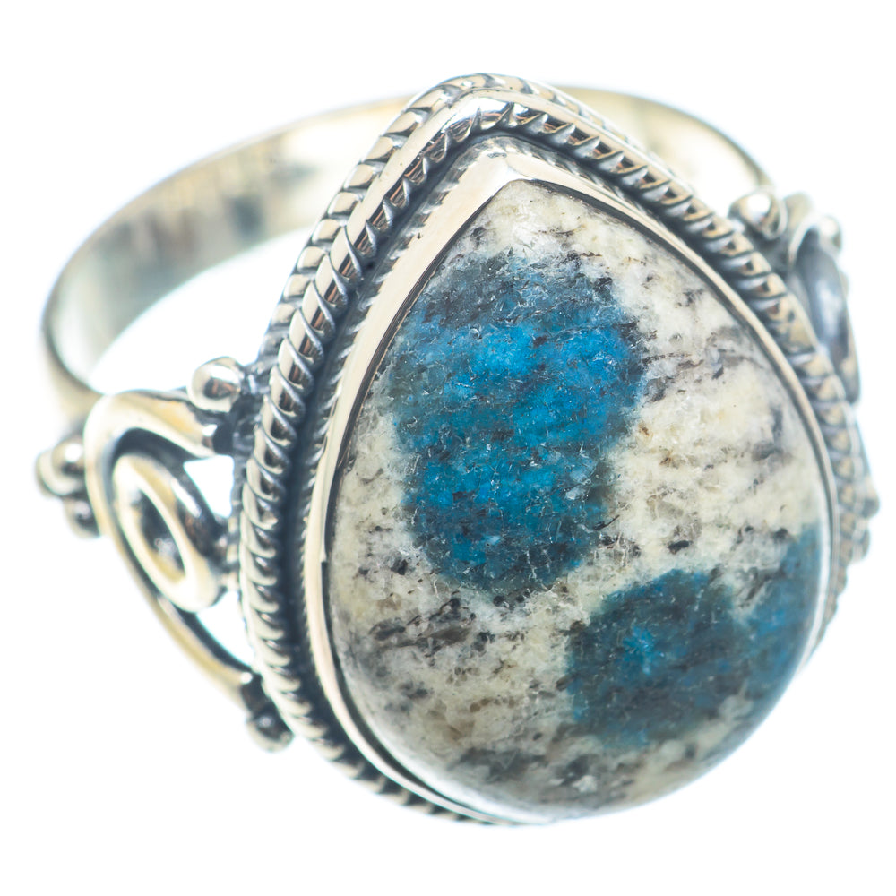 K2 Blue Azurite Rings handcrafted by Anasilvercos - RING72675