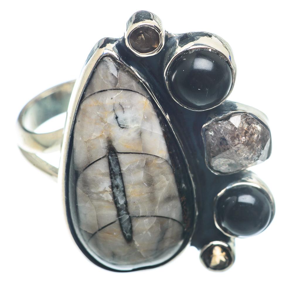 Orthoceras Fossil Rings handcrafted by Anasilvercos - RING72775