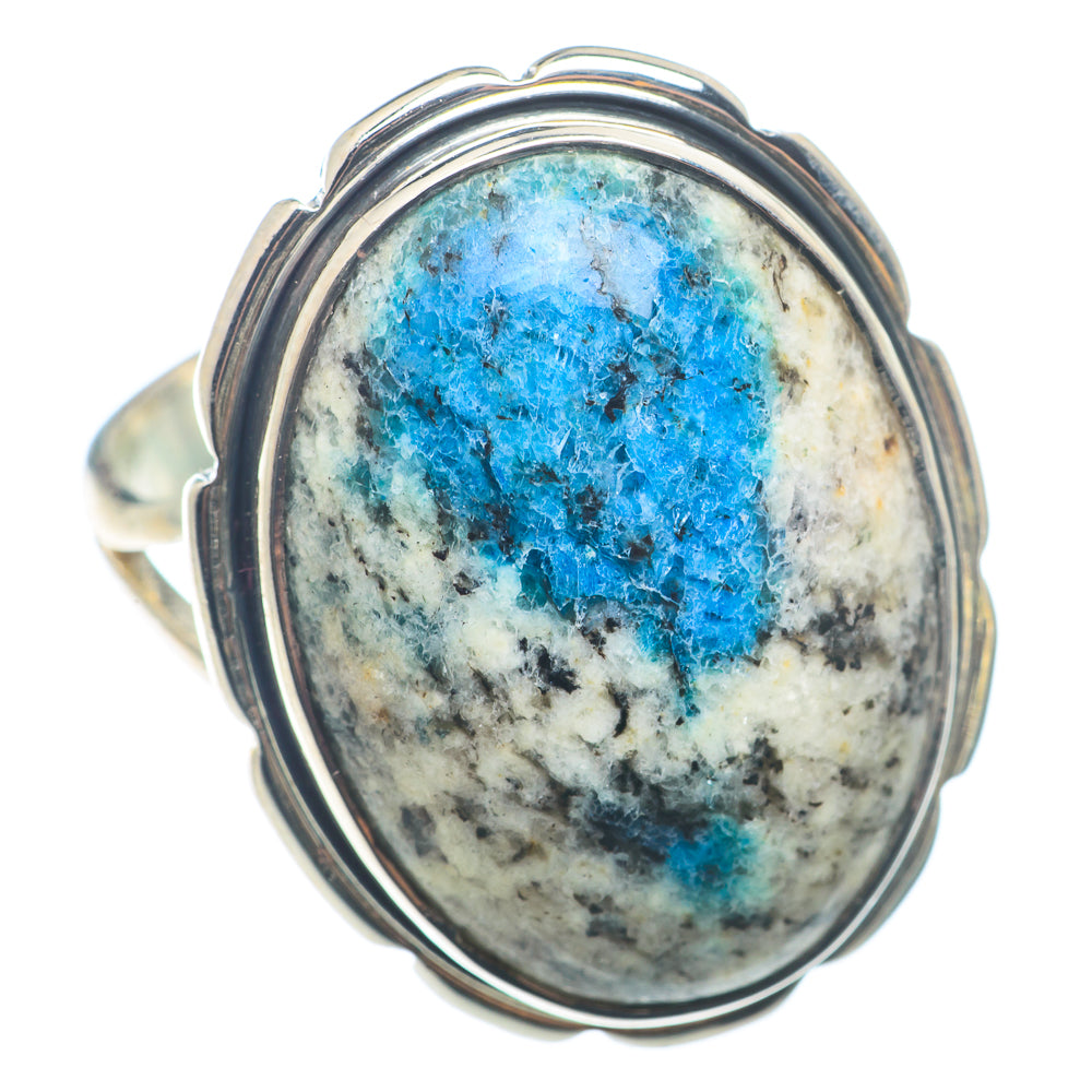 K2 Blue Azurite Rings handcrafted by Anasilvercos - RING72794