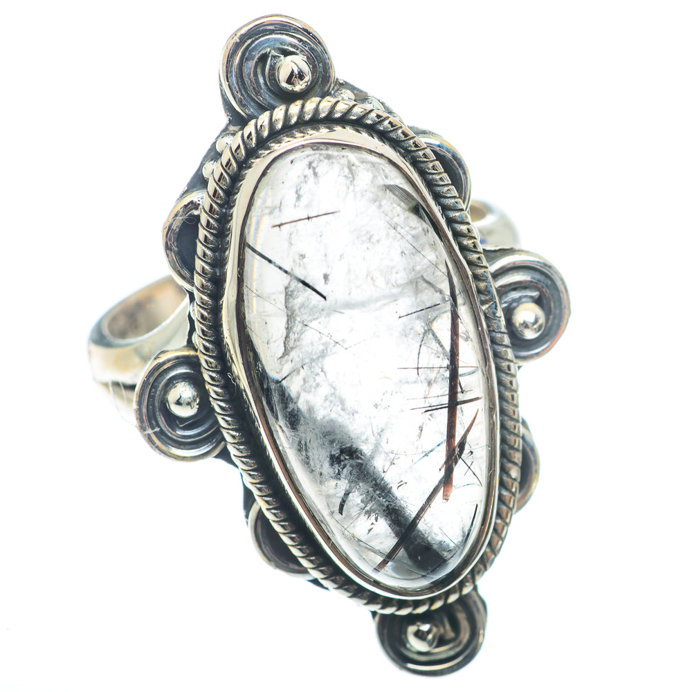 Tourmalinated Quartz Rings handcrafted by Anasilvercos - RING72796