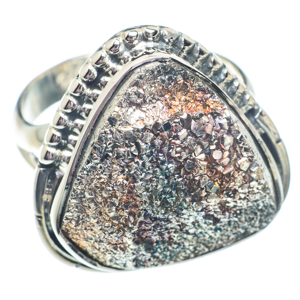 Spectro Pyrite Druzy Rings handcrafted by Anasilvercos - RING72872