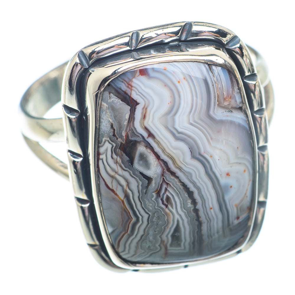 Laguna Lace Agate Rings handcrafted by Anasilvercos - RING72898