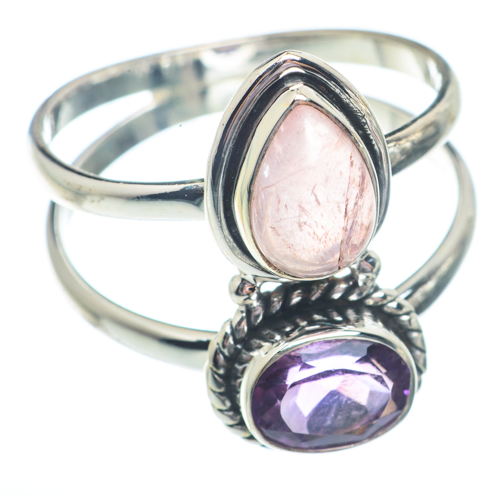 Rose Quartz Rings handcrafted by Anasilvercos - RING72924