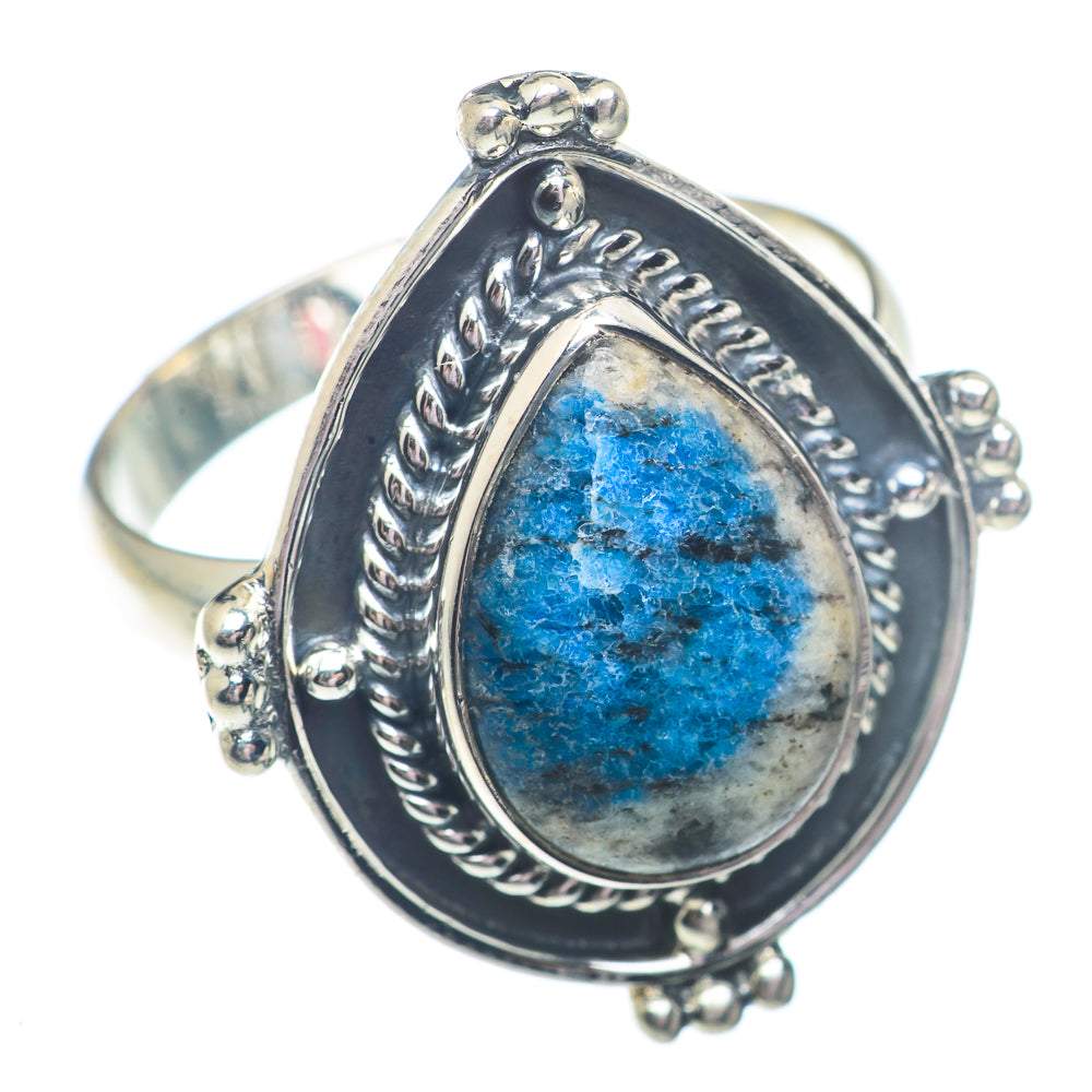 K2 Blue Azurite Rings handcrafted by Anasilvercos - RING72933