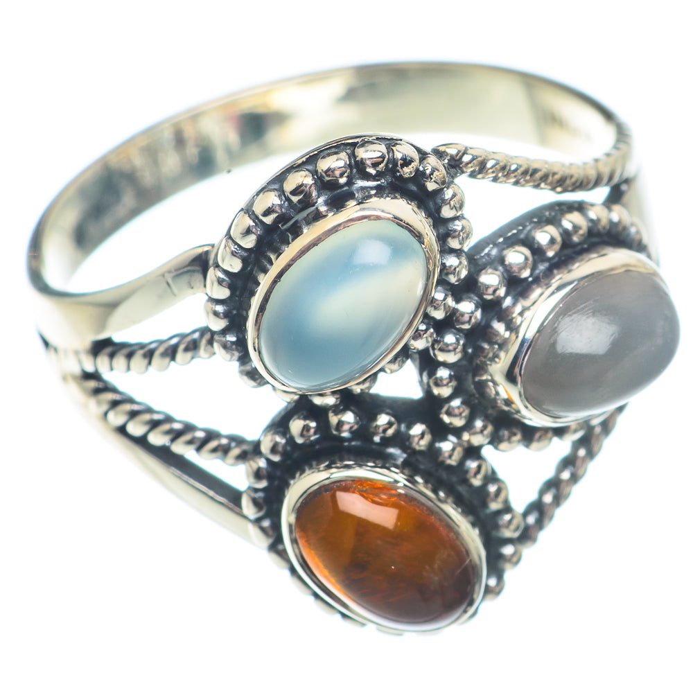 Aqua Chalcedony Rings handcrafted by Anasilvercos - RING72965