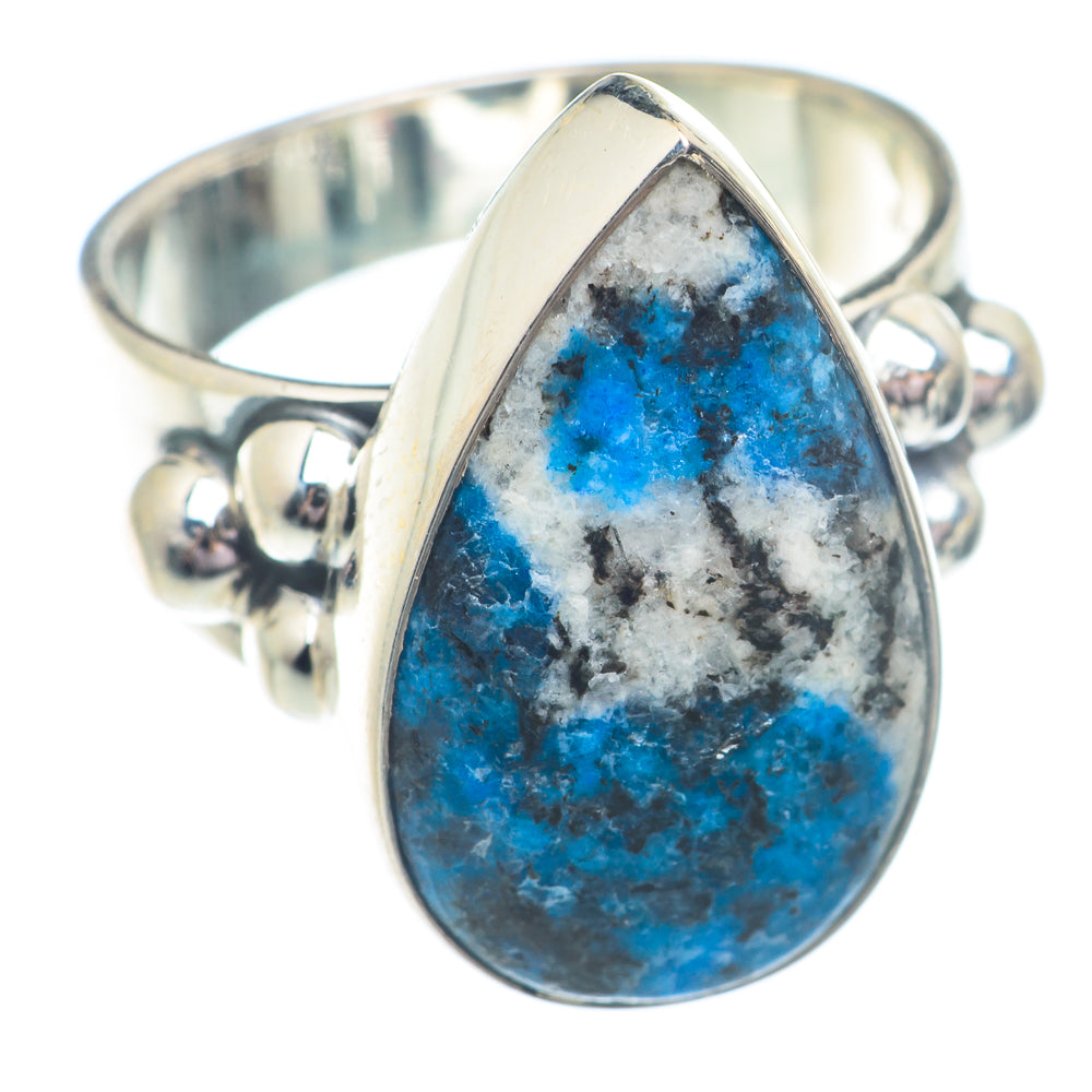 K2 Blue Azurite Rings handcrafted by Anasilvercos - RING73010