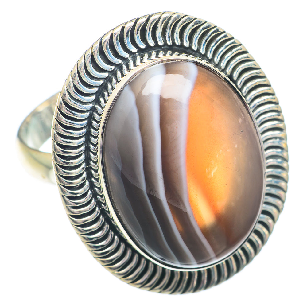 Botswana Agate Rings handcrafted by Anasilvercos - RING73018