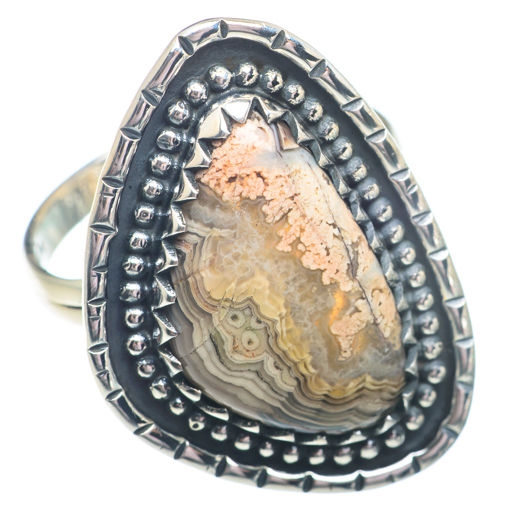Laguna Lace Agate Rings handcrafted by Anasilvercos - RING73021