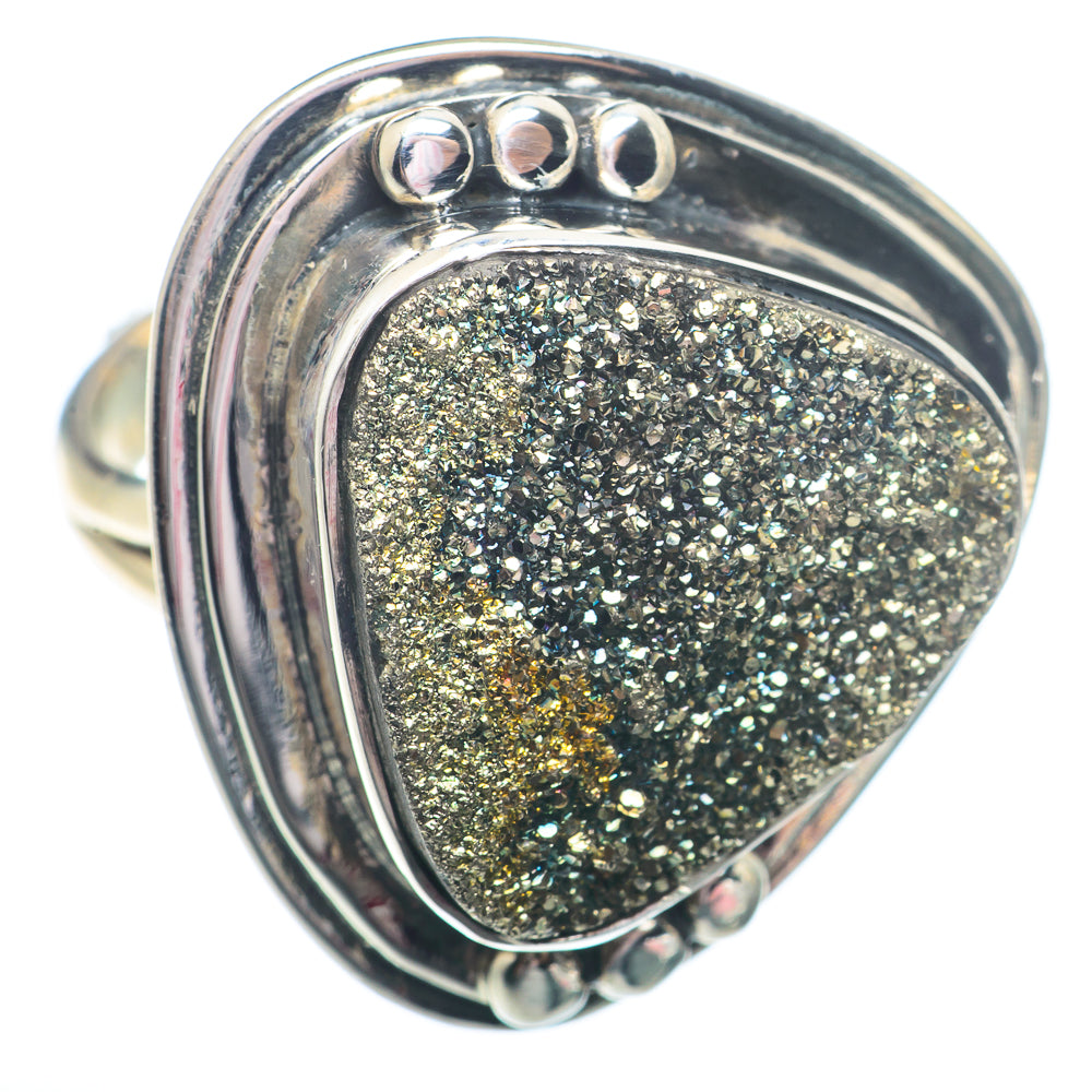 Spectro Pyrite Druzy Rings handcrafted by Anasilvercos - RING73031 - Photo 2