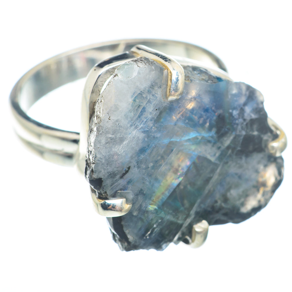 Rainbow Moonstone Rings handcrafted by Anasilvercos - RING73041