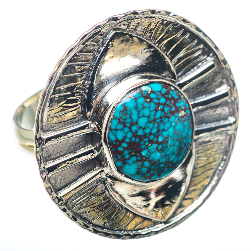 Tibetan Turquoise Rings handcrafted by Anasilvercos - RING73048
