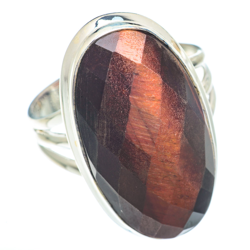 Red Tiger Eye Rings handcrafted by Anasilvercos - RING73059