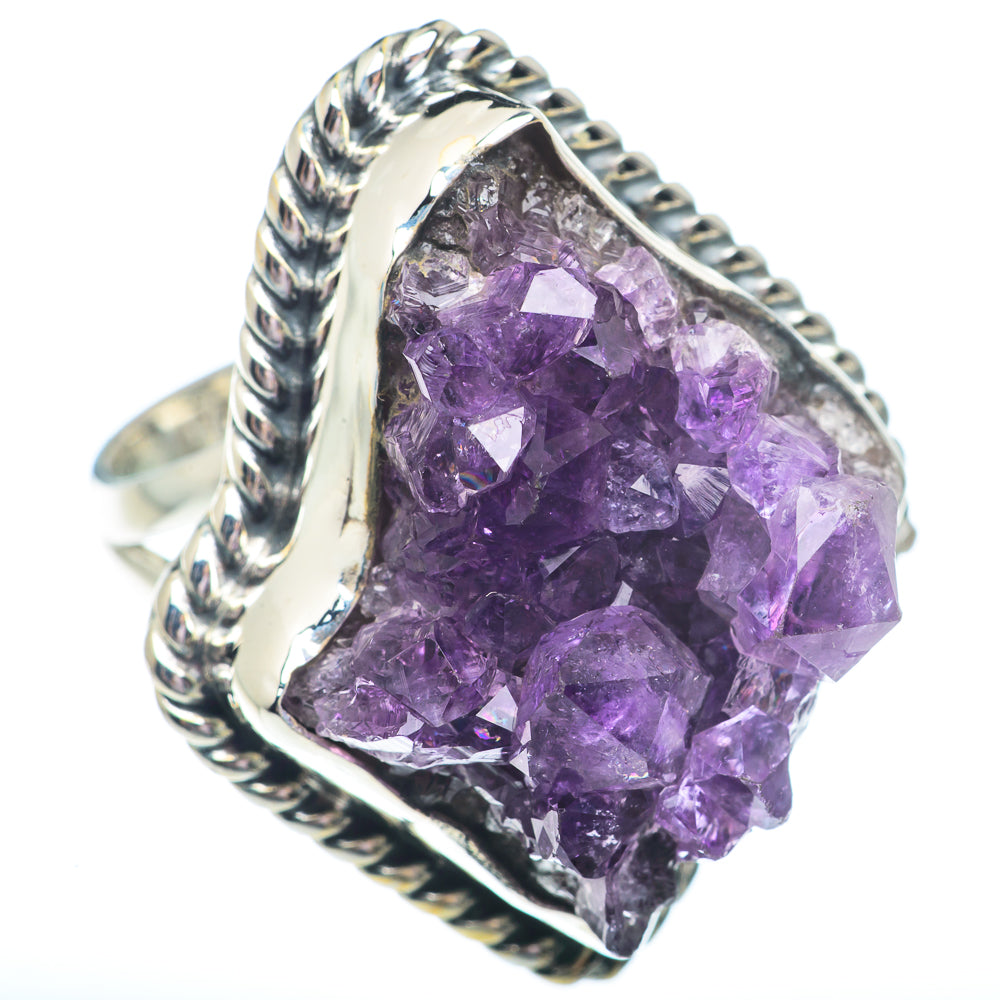 Amethyst Crystal Rings handcrafted by Anasilvercos - RING73071