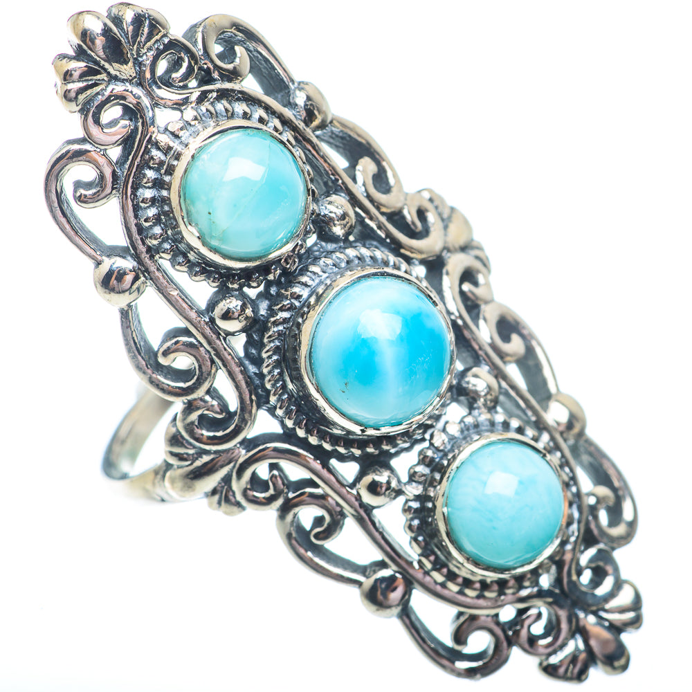 Larimar Rings handcrafted by Anasilvercos - RING73090
