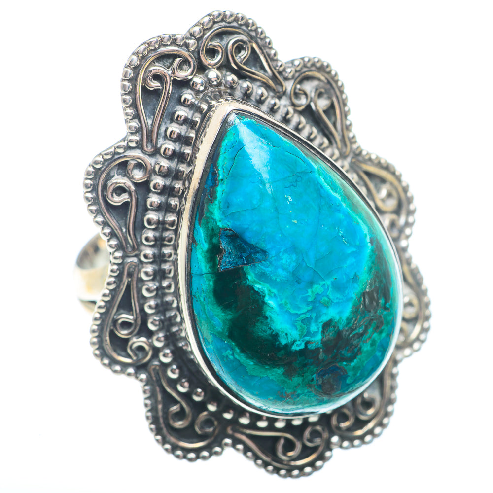 Chrysocolla Rings handcrafted by Anasilvercos - RING73095
