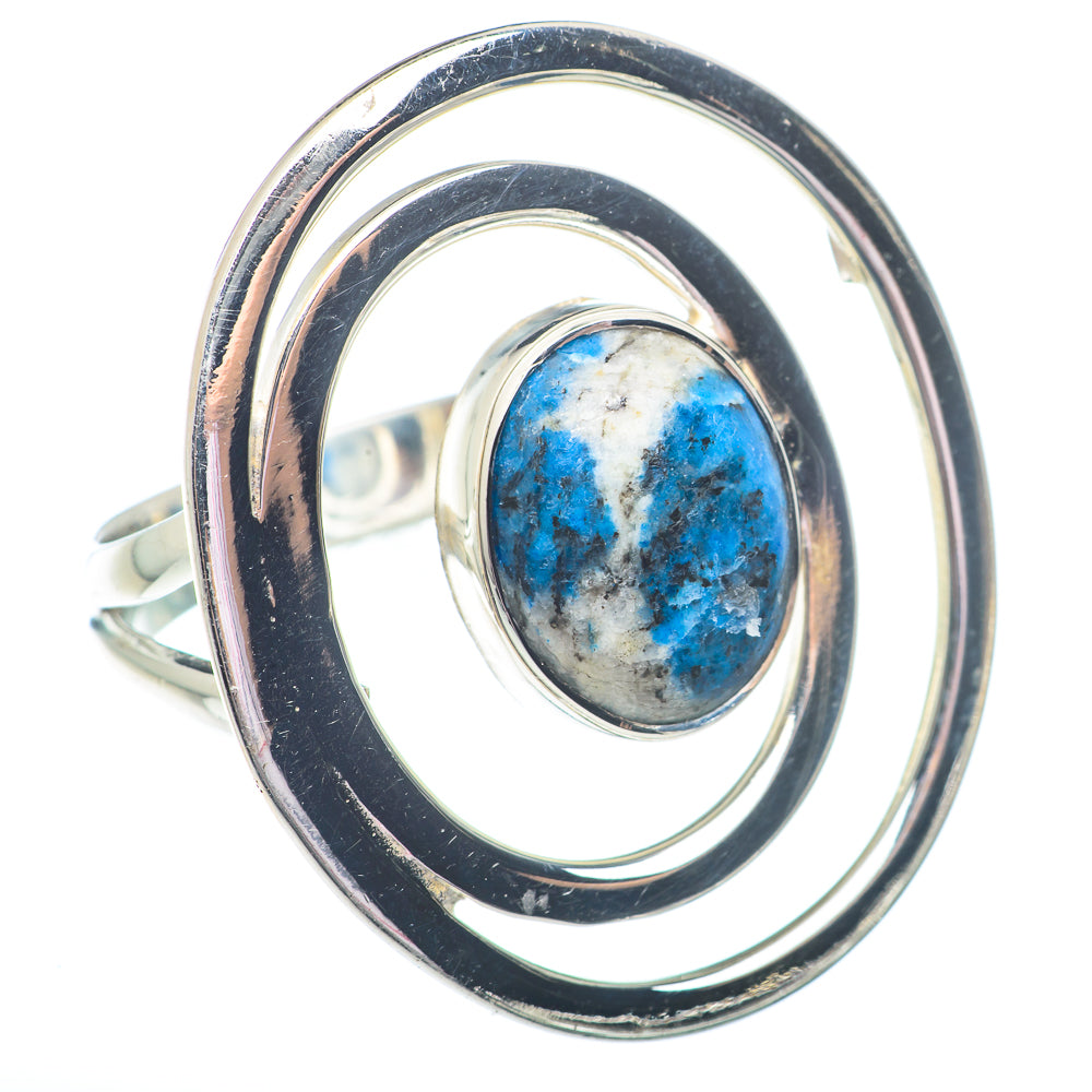 K2 Blue Azurite Rings handcrafted by Anasilvercos - RING73099