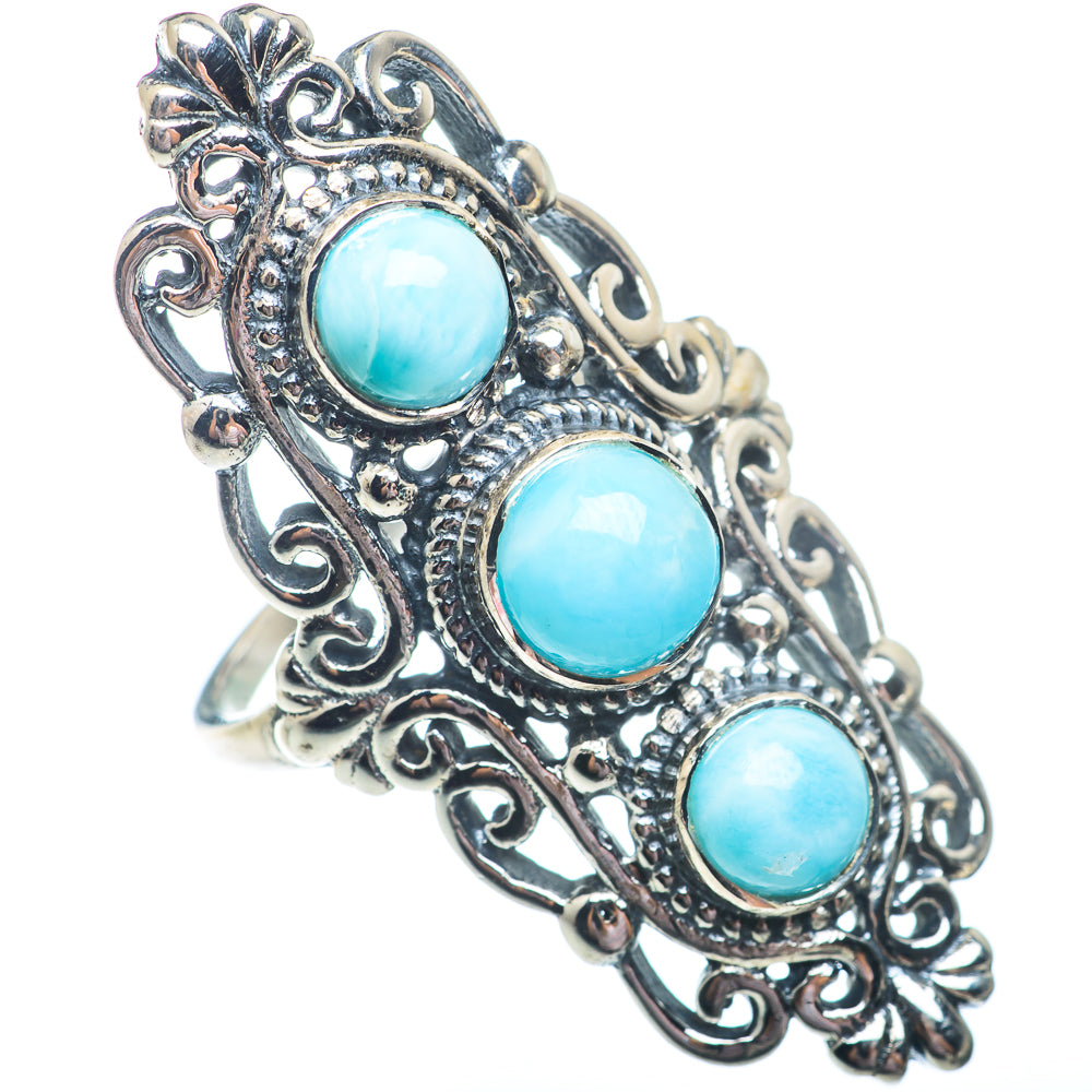 Larimar Rings handcrafted by Anasilvercos - RING73133