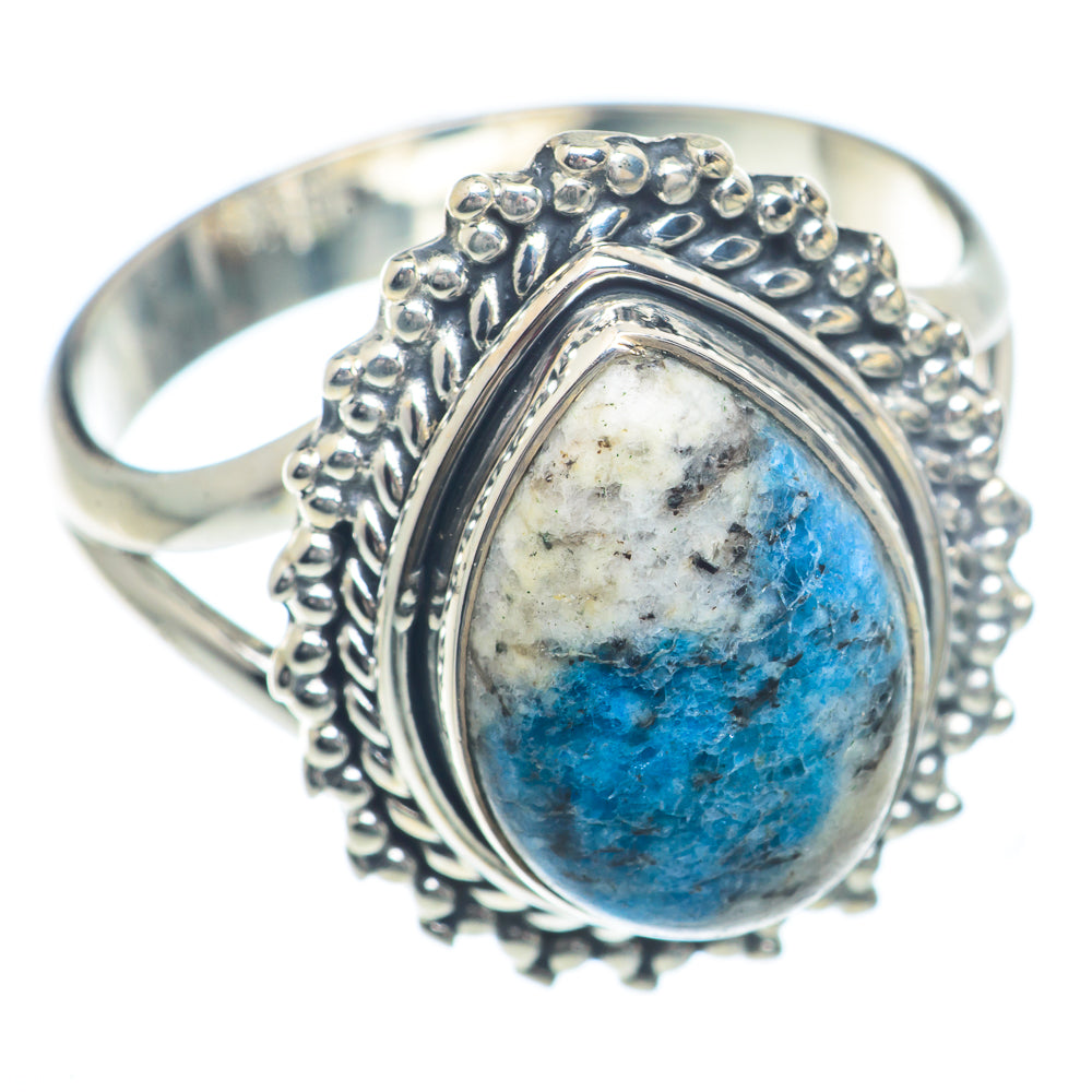K2 Blue Azurite Rings handcrafted by Anasilvercos - RING73140