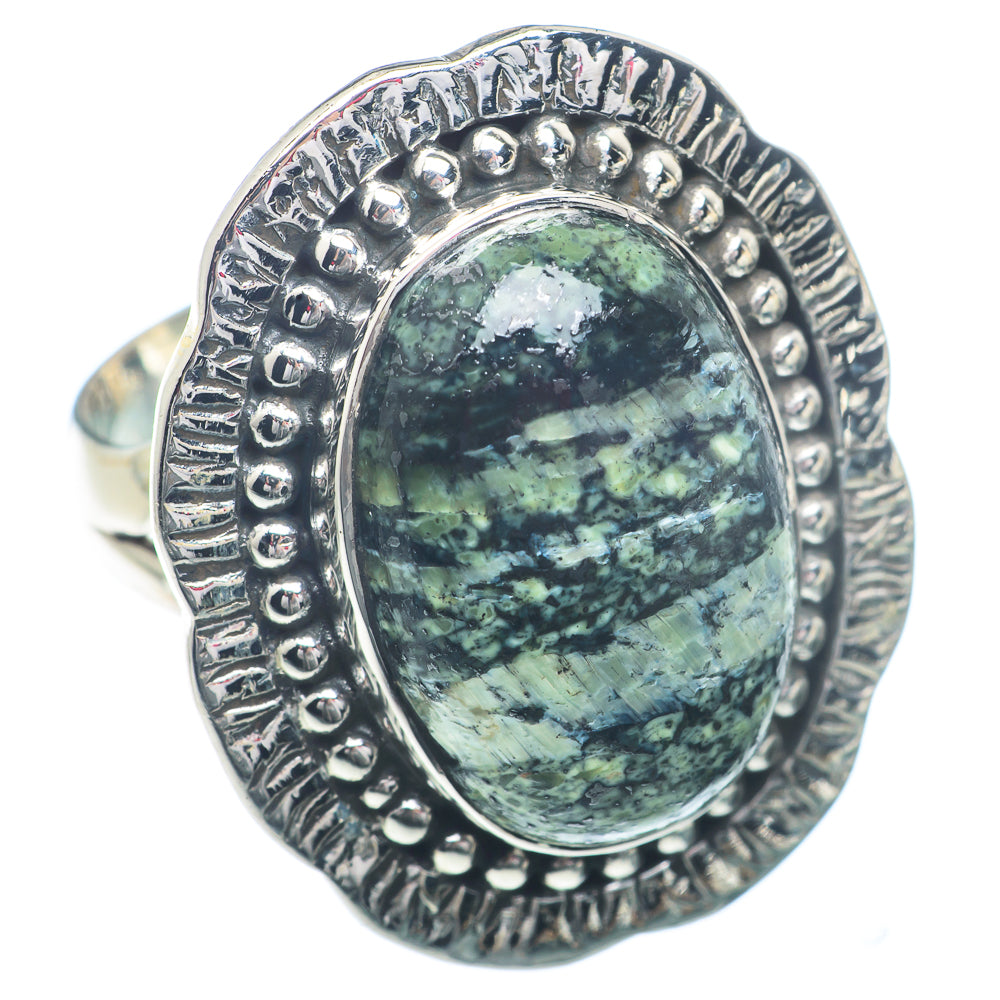 Lizard Jasper Rings handcrafted by Anasilvercos - RING73148