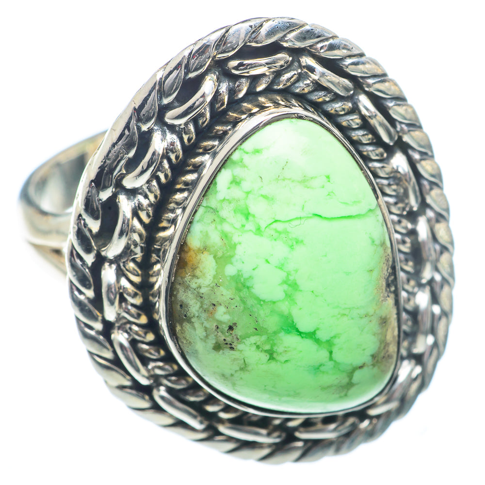 Lemon Chrysoprase Rings handcrafted by Anasilvercos - RING73150