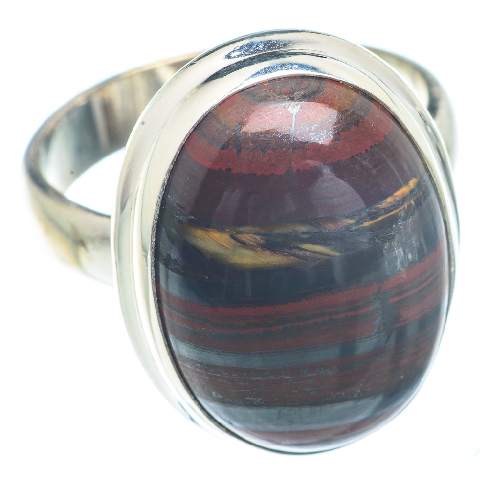 Red Tiger Iron Rings handcrafted by Anasilvercos - RING73152